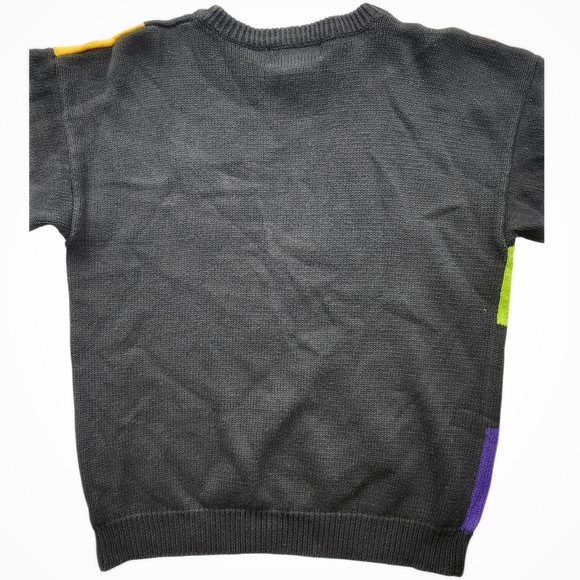 Vintage 90s Santoria Abstract Patchwork Sweater – Playing Card Graphic - Picture 6 of 6